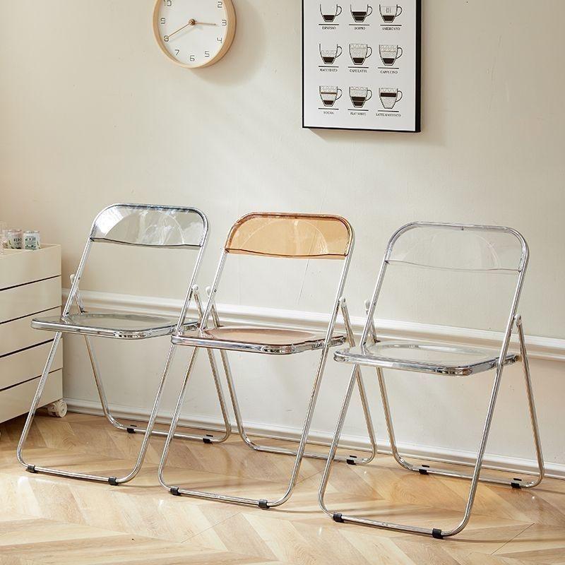 Acrylic Transparent Chair for Photos - Stylish, Portable, Light Luxury Coffee & Dining Chair, Ins Style.