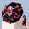 AC Milan Pattern Printed Mini 5 Folds 8 Ribs Compact Umbrella Windproof Waterproof Lightweight Portable Folding