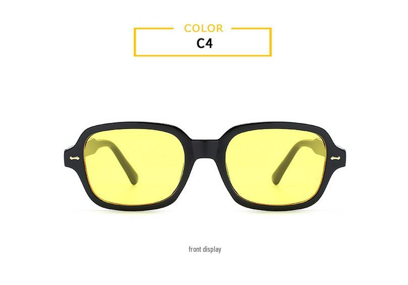 Trendy Unisex Small Square Frame Rice Nail Sunglasses - Fashionable Design 22160