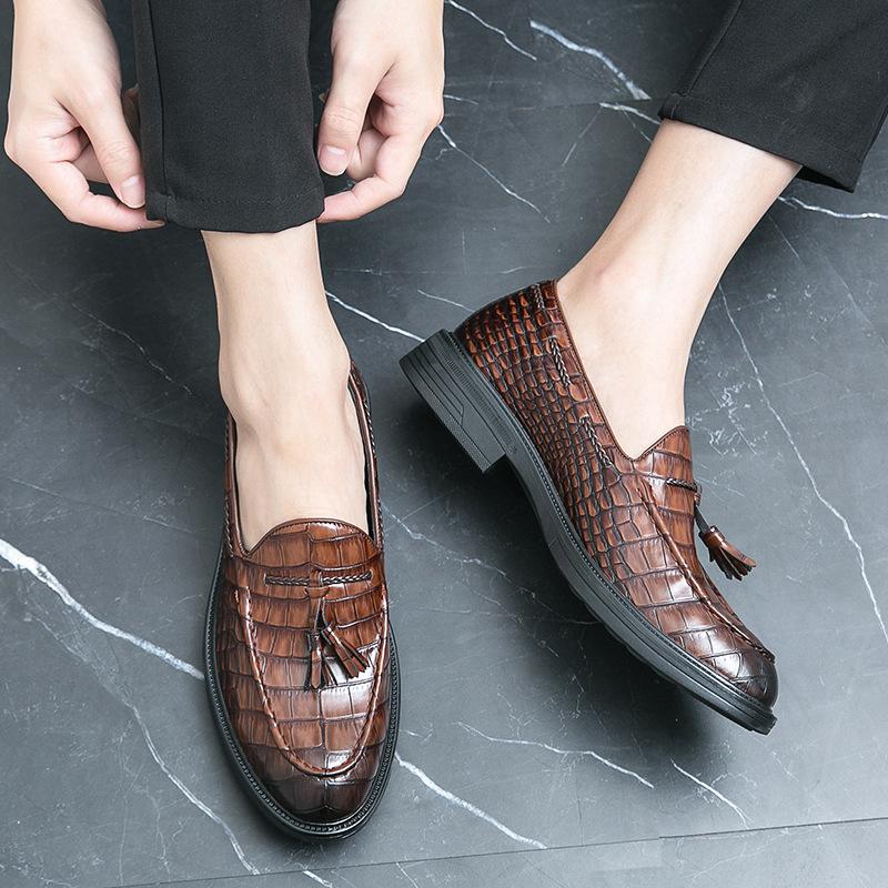 Men's shoes foreign trade new casual leather shoes one pedal Doudou small leather shoes trend British style fashion leather shoes men