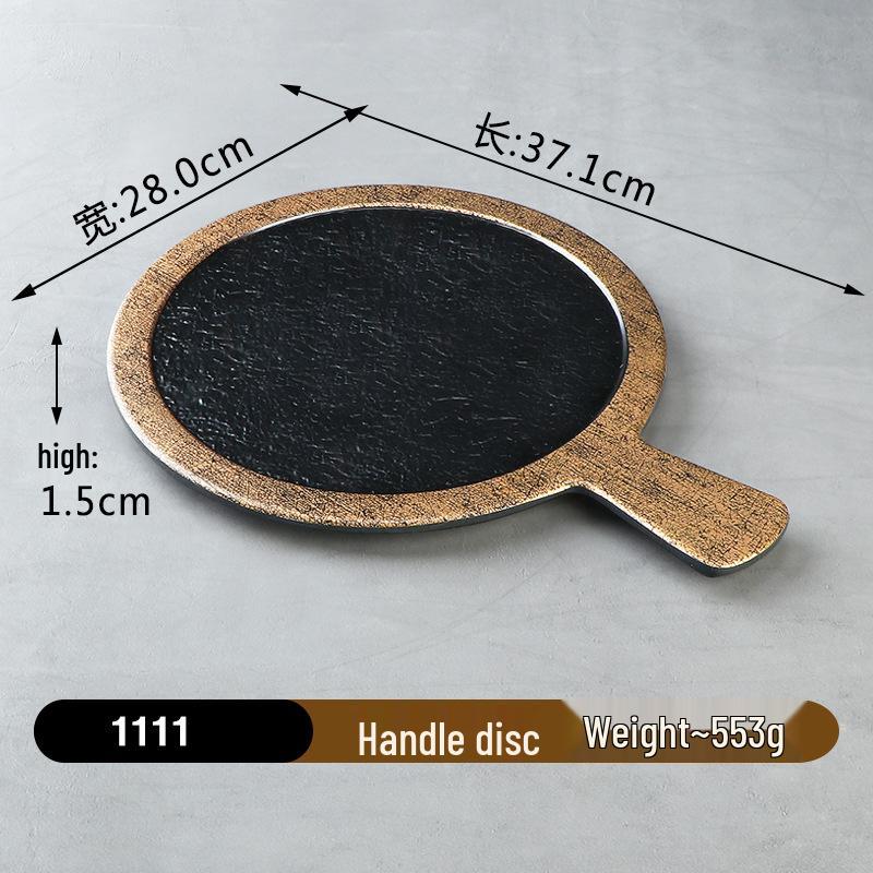 Melamine Imitation Porcelain Hot Pot & BBQ Plate with Handle