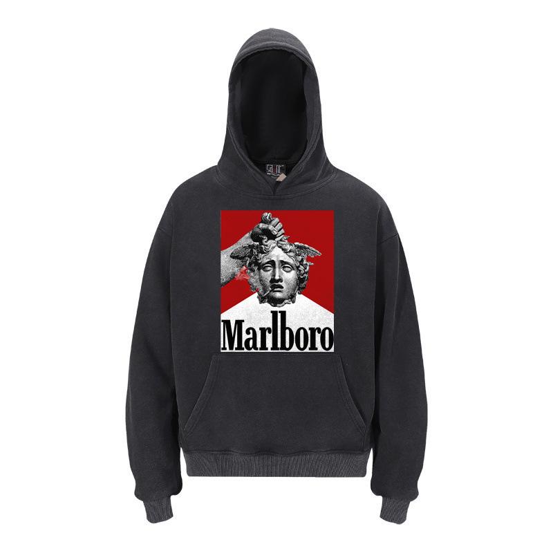 Unisex VTG High Street Saint Portrait Pattern Hoodie Sweatshirt