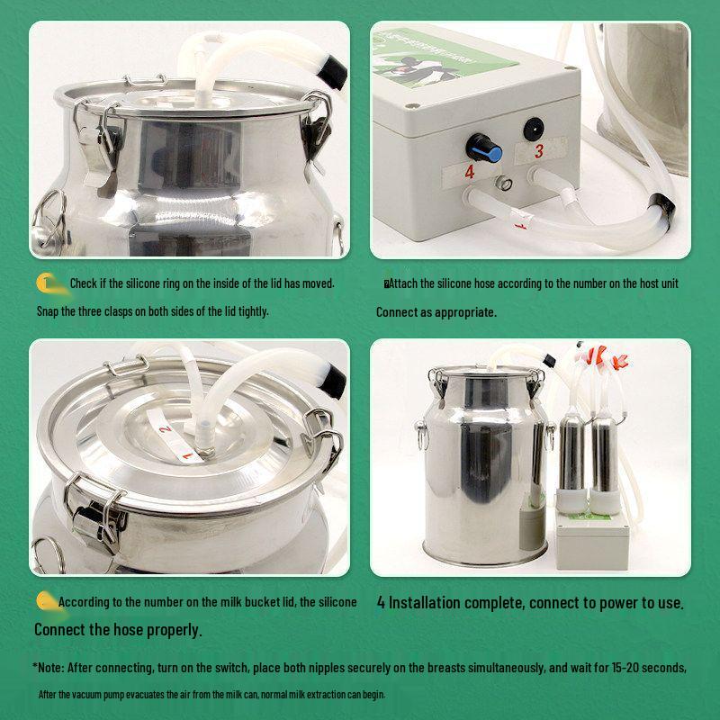 Portable Electric Pulse Milking Machine for Cows and Sheep
