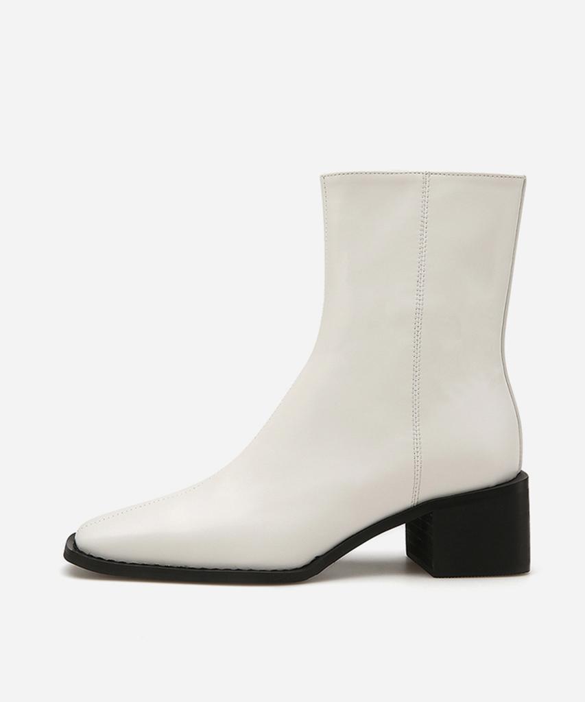 Salt And Chocolate Slim Square Toe Ankle Boots 412246004 (5.5Cm/2 Colors)