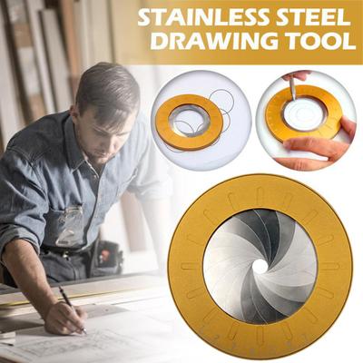 Herramienta Circular de Dibujo de Acero Inoxidable Herramienta Ajustable para Dibujar Círculos Tamaño Compacto Portátil