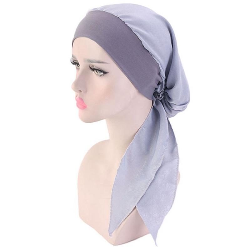 Women's Imitation Silk Turban Hat Elastic Knitted Flower Print Design Fashion Personality Hijab Headwrap for Hair Loss Coverage Daily Outfit Accessory