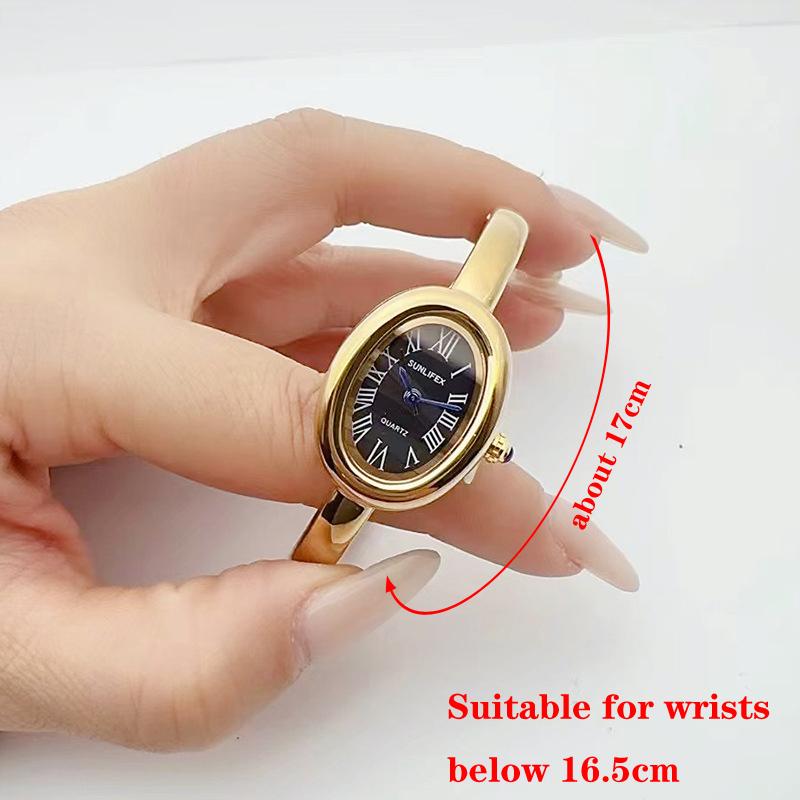 

Роскошные брендовые женские кварцевые часы с римским циферблатом, модные золотистые часы-браслет, Relogio Feminino, дропшиппинг, подарки, Montre Femme