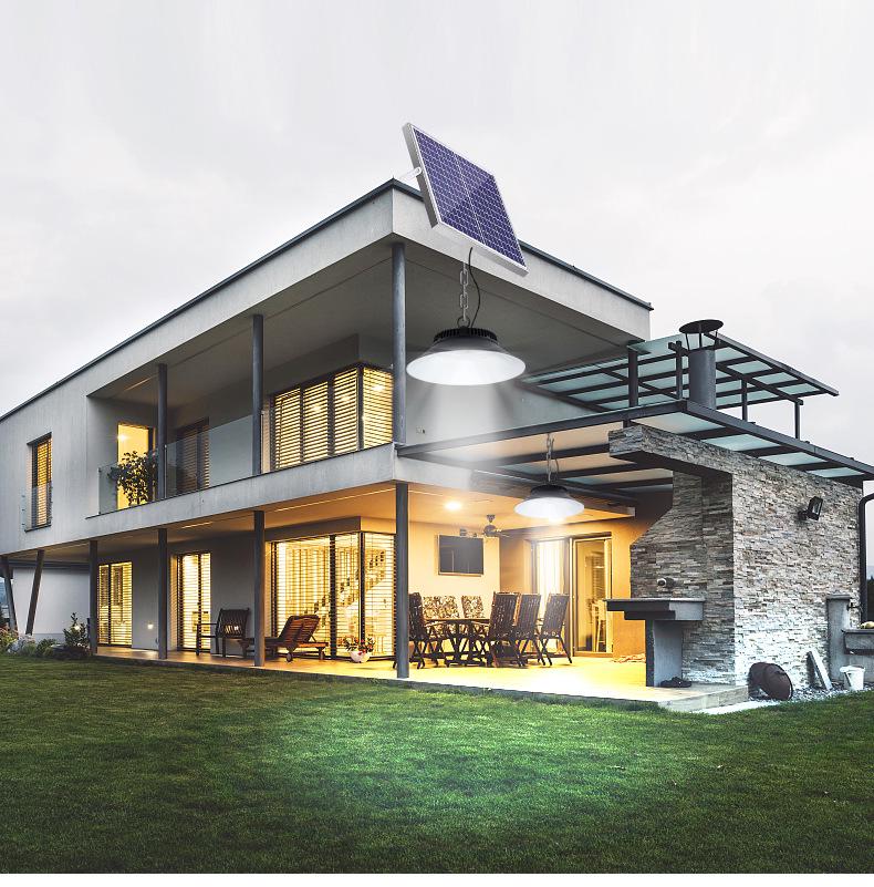 Solar LED Outdoor Pendant Light - Waterproof, Durable, Ideal for Workshops, Aquaculture, Rural Courtyards