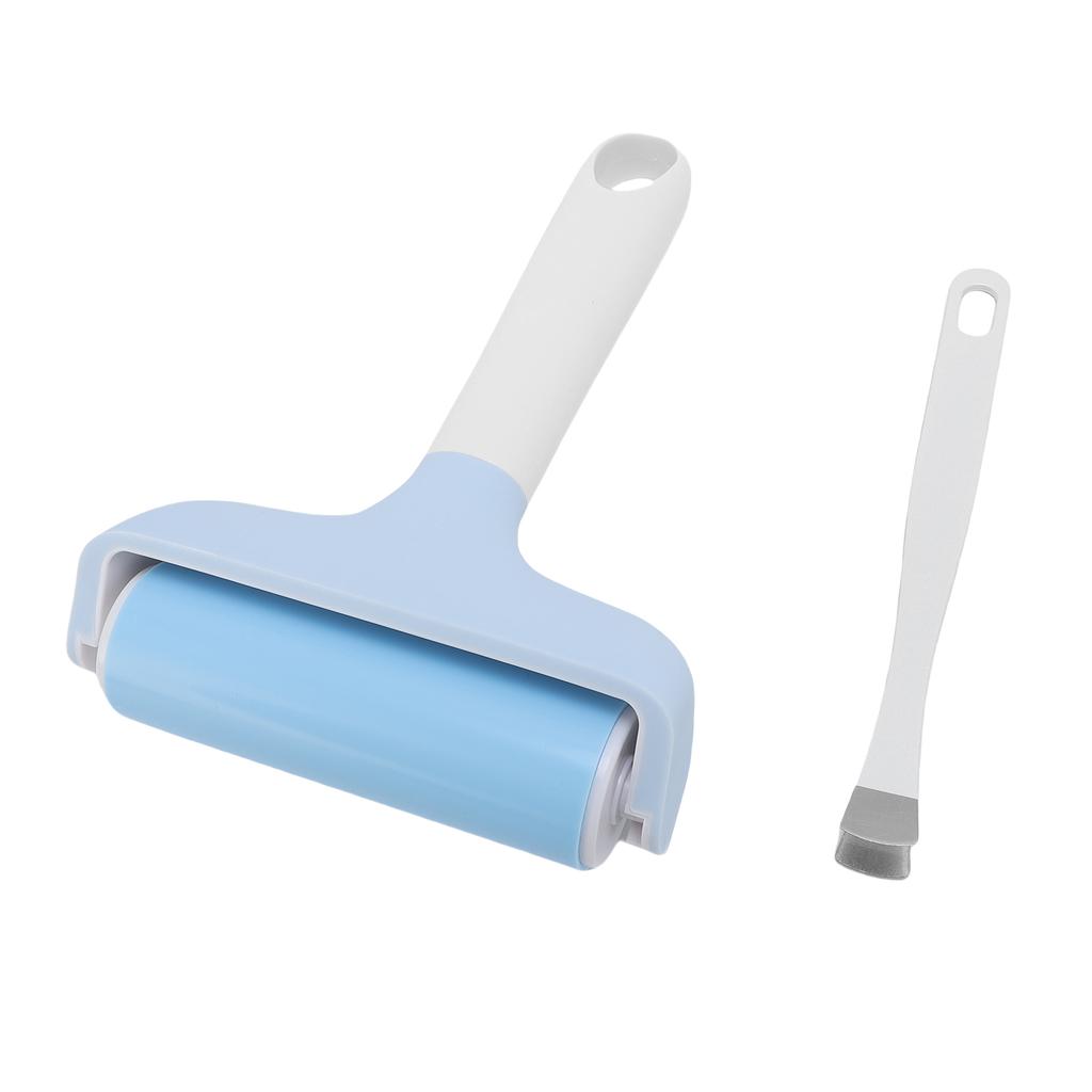 Roller and Tweezers Kit Hand Printmaking Roller for Leather Fabric Paper Wrinkle Bubble Removal