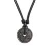 Nordic Style Hollow Rune Pendant Necklace Adjustable Chain Choker Ethnic Charm Clavicle Chain Jewelry for Men and Women