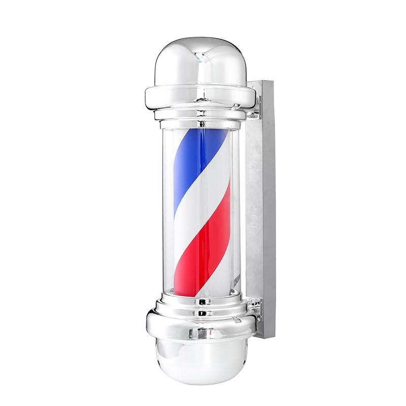 Barber Shop Pole Rotující osvětlení Červená Bílá Modrý Pruh Rotující Světlo Pruhy Sign Vlasy Nástěnné LED stropní svítidla