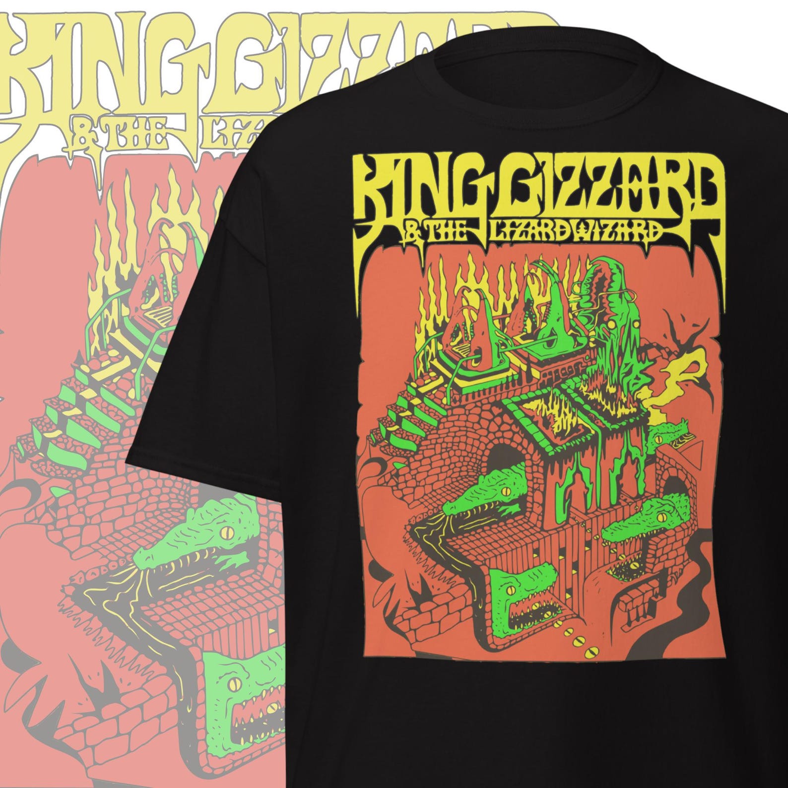 King Gizzard and the Lizard Wizard T-shirt Stoner Rock Band Merch 2XL