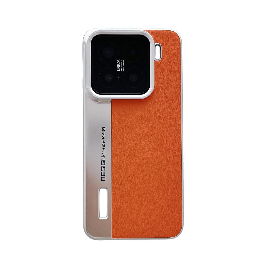 Electroplated Leather Patchwork Case for Xiaomi 15/14Ultra/13Pro - Cross-Border Hot & Ultra Protective