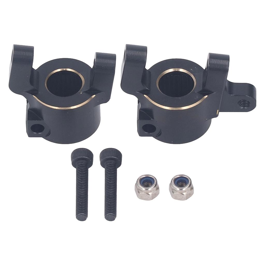 2PCS Front C Hub Carrier Brass Solid Construction Steering Knuckle Carriers for Axial SCX10 II AR44