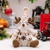 Charming Christmas Decor Nordic Sitting Santa Snowman And Reindeer Plush Dolls