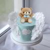 3D Bear Cake Top Tie Bear Cake Decoration Boy and Girl Baby Shower Gender Reveal Birthday Party Supplies