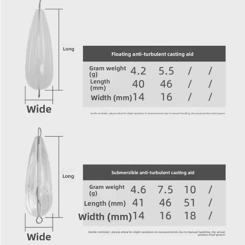 10pcs Slow Sinking or Floating Water Throwing Aid Assistance Fishing Float Bombard Bobber Carp Lure Tackle