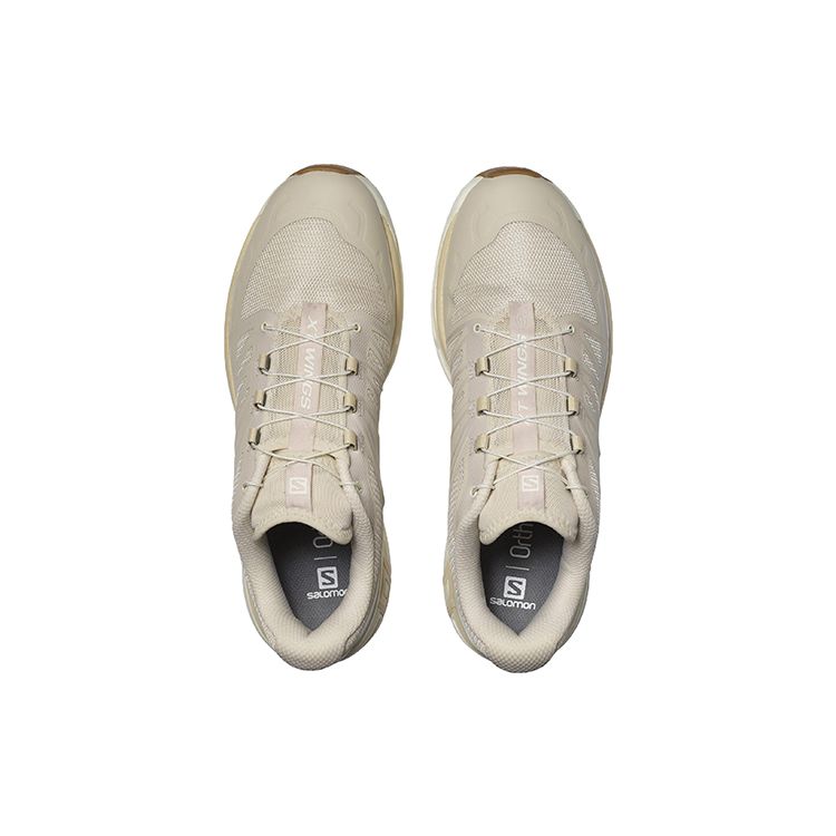 SALOMON Xt-Wings 2 Round Toe Lace-Up Fabric Durable Low-Top Trail Running Shoes Unisex Sneaker Beige 417092