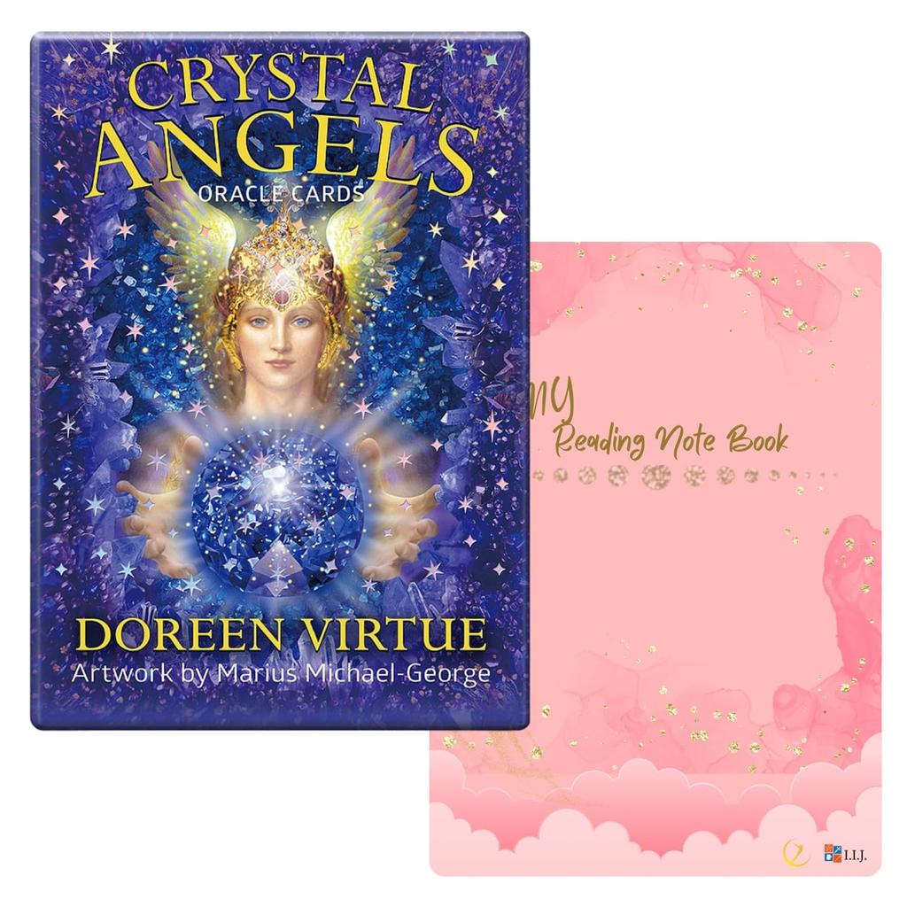I.I.J Oracle Cards Crystal Angel Oracle Cards Japanese Edition Affirmation Fortune Telling with Japanese Instructions