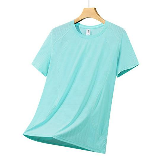 Women's Quick-Dry Ice Silk Short Sleeve T-Shirt: Breathable, Lightweight & Cool for Outdoor Casual Fitness
