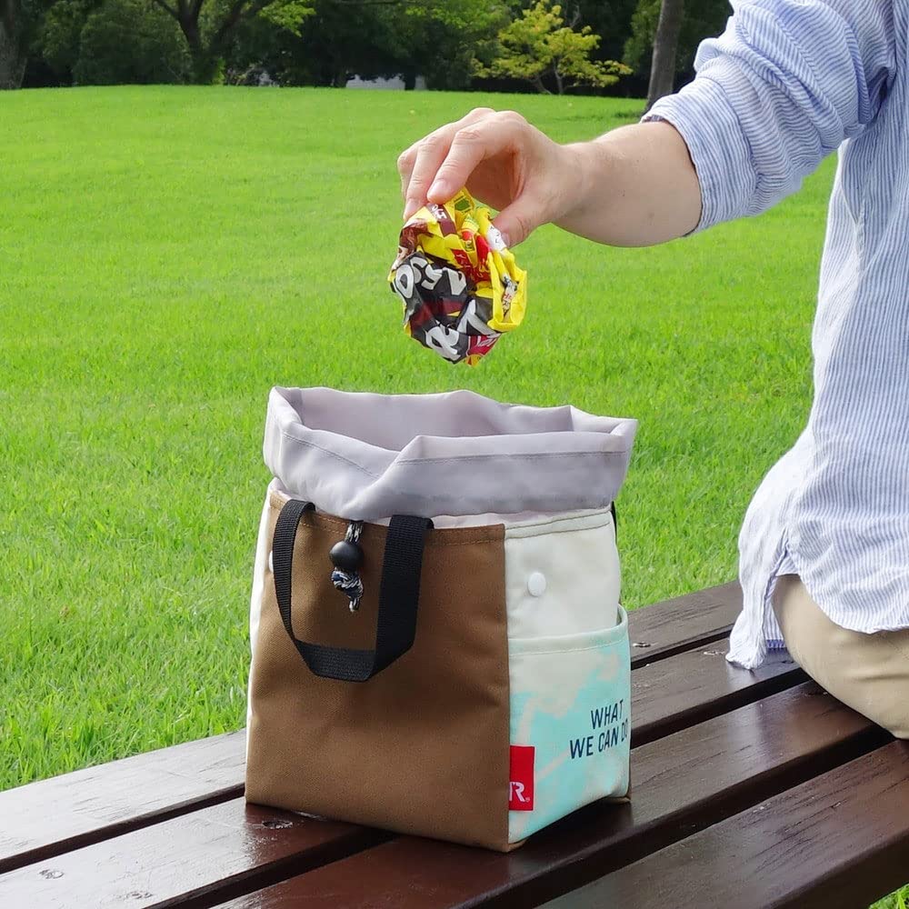 Fishing Net Nylon Mini Tote Bag ALLIANCE FOR THE BLUE ROOTOTE RT Lou Garbidge AFB Fnet 9632 [Rootote] × (Brown)