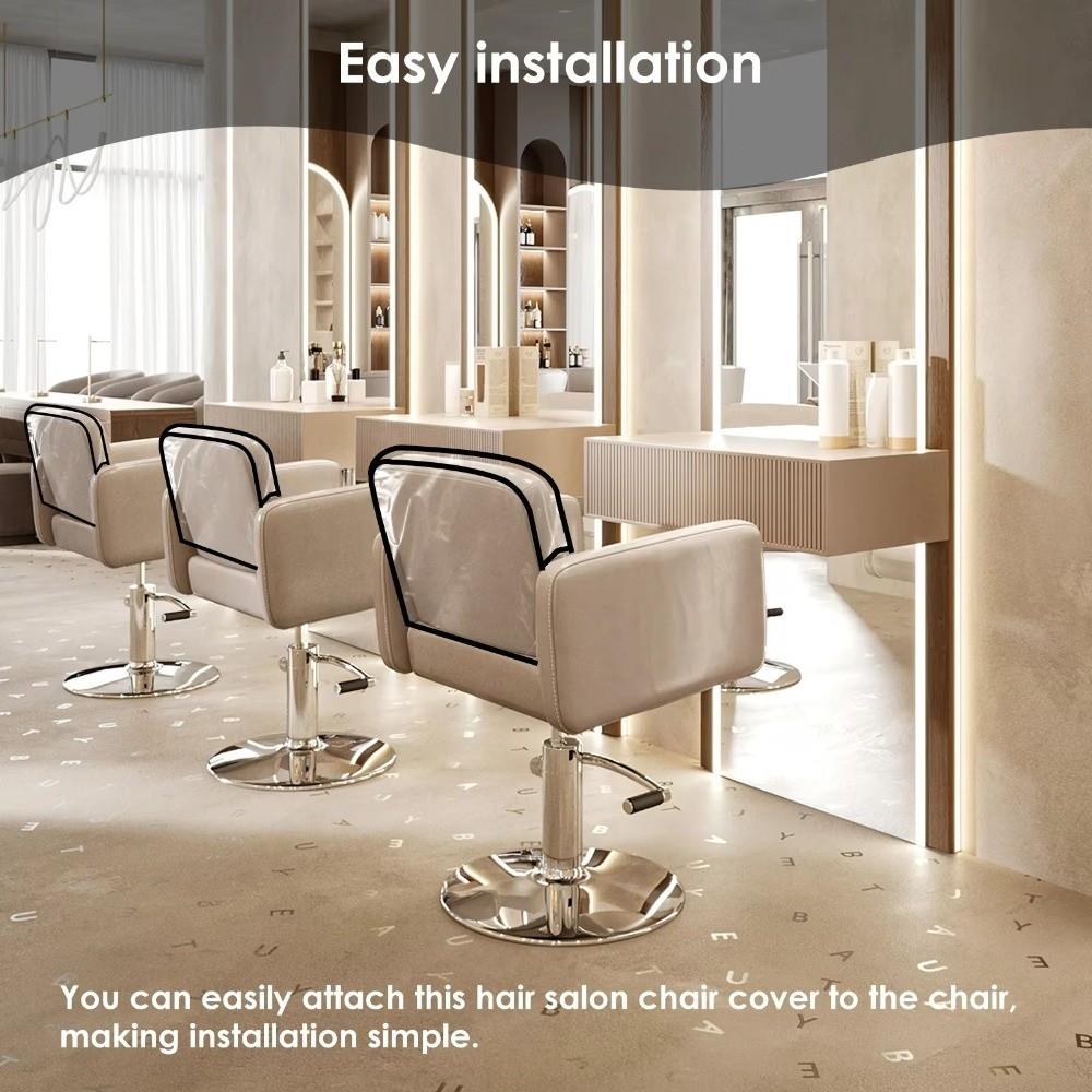 PVC Salon Chair Cover Clear Barber Chair Back Covers Universal Chair Back Covers Protector Covers