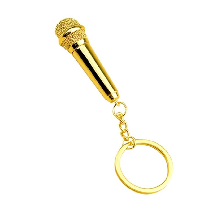 Simulation Mic Keyring Miniature Pocket Sized Microphone Keychain for Music Lovers Stylish Key Accessory Bag Ornament