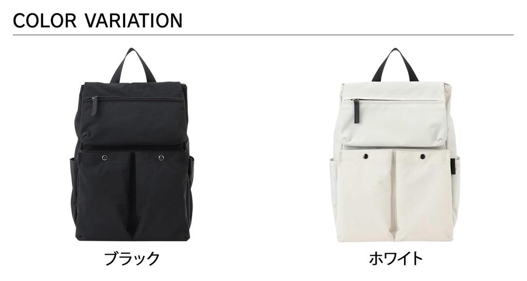 Isaac Crinkle Nylon Double Pocket Backpack 2000812 White (30)