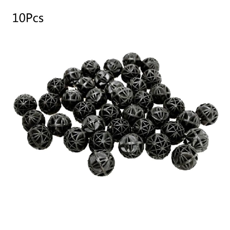 

Fishtank Filter Media Bulk Black Bio Balls with Cotton for Aquariums Filtration Bio Balls Media for Freshwater Saltwater 46mm inner cotton