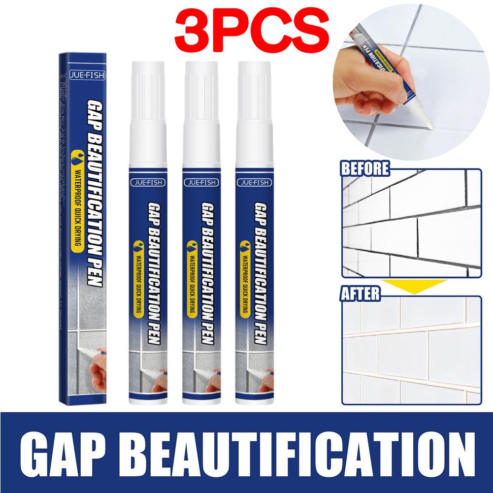 Waterproof Tile Gap Repair Pen Odorless White Tile Refill Wall Grout Marker Bathroom Porcelain Mouldproof Filling Cleaner Agents