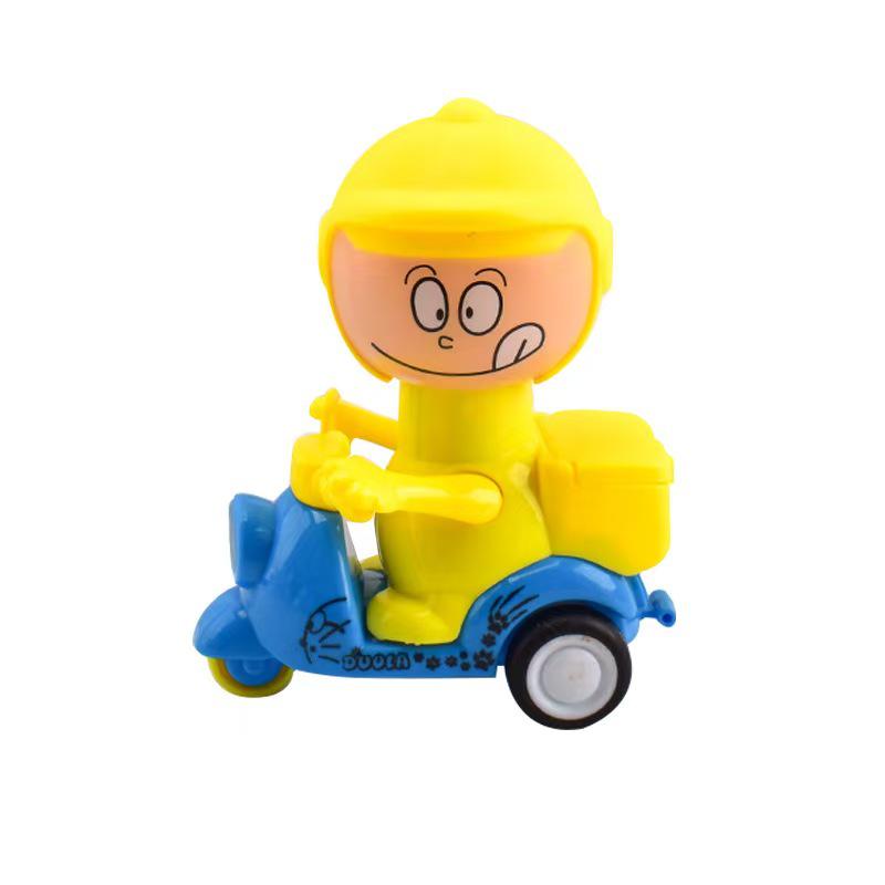 Little Duck Pull-Back Gliding Toy Motorcycle for Kids - Cartoon Educational Toddler Toy