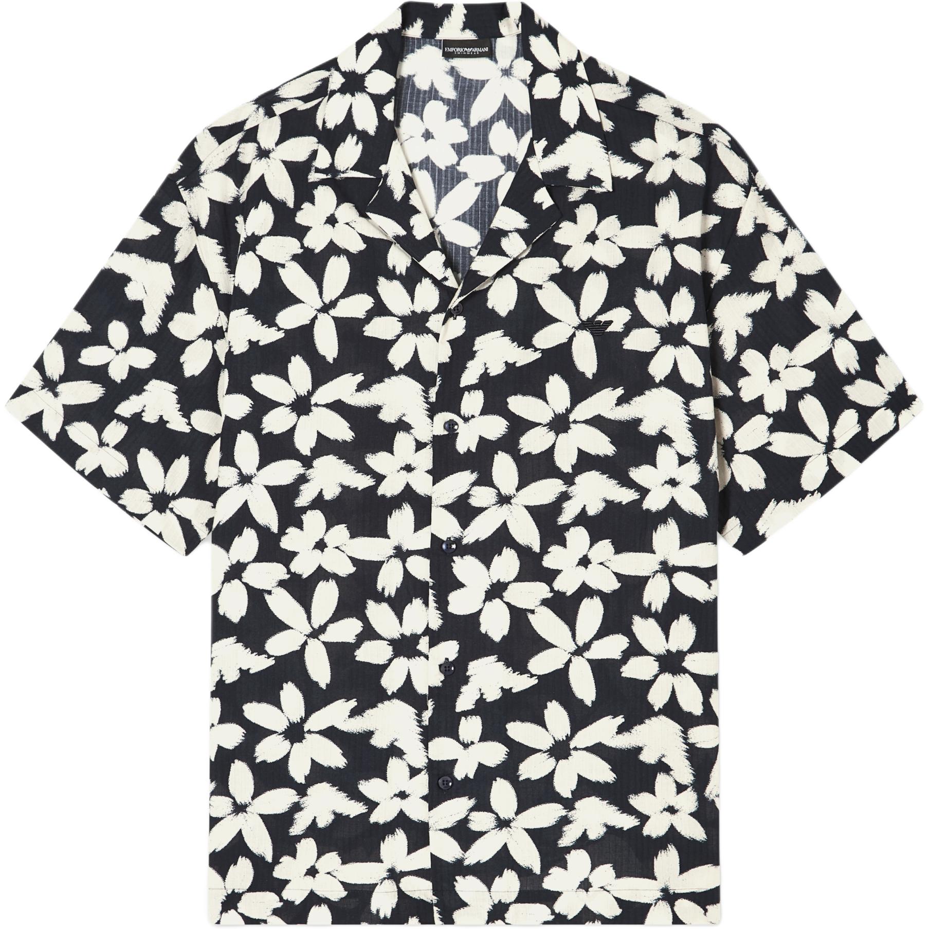 Emporio Armani SS26 Floral Eagle Print Polo Shirt Men shirts EM000593-AF20443-FB074 XL