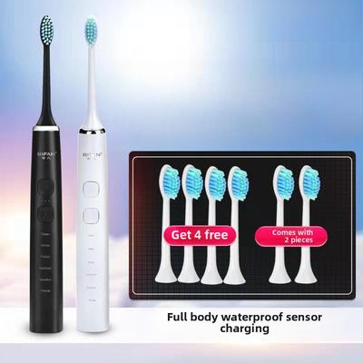 Smarte elektrische Zahnbürste, Induktionsladende Schallzahnbürste für Erwachsene, Automatische wasserdichte Zahnbürste zur Mundpflege