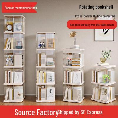 Étagère à livres transparente rotative à 360° avec roues - Rangement pour livres d'images pour enfants