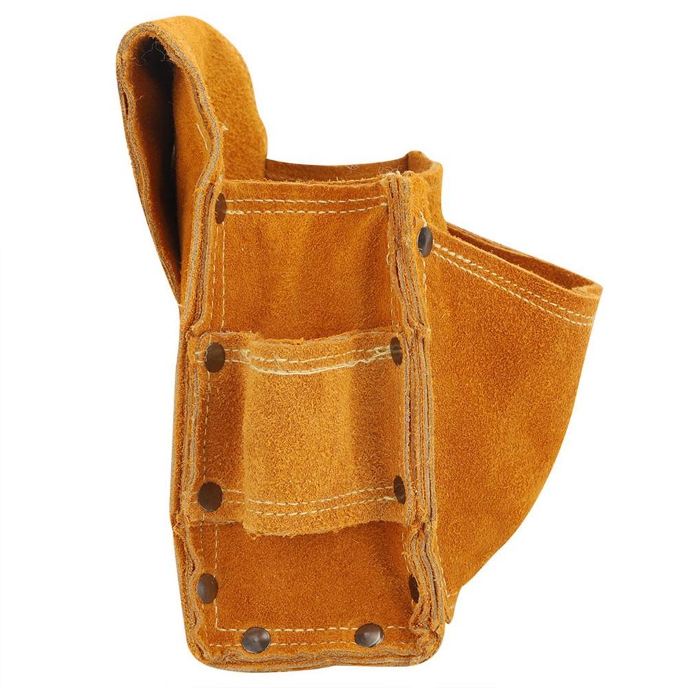 Wearable Tool Waist Bag Multifunctional Tool Storage Toolkit Durable Leather Tool Pouch For Hammer