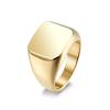 Simple Geometric Square Ring, Suitable for Men's Jewelry, Sizes 7-12