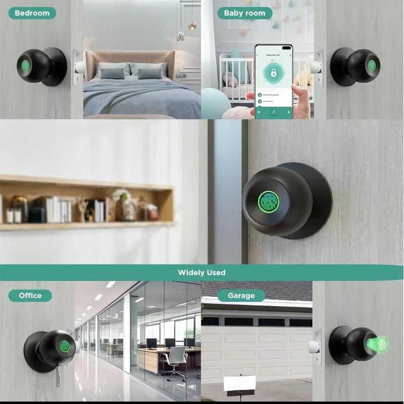 Smart Door Fingerprint Lock for Smart Lock with Bluetooth Door Lock Keyless Entry with Fingerprint and App