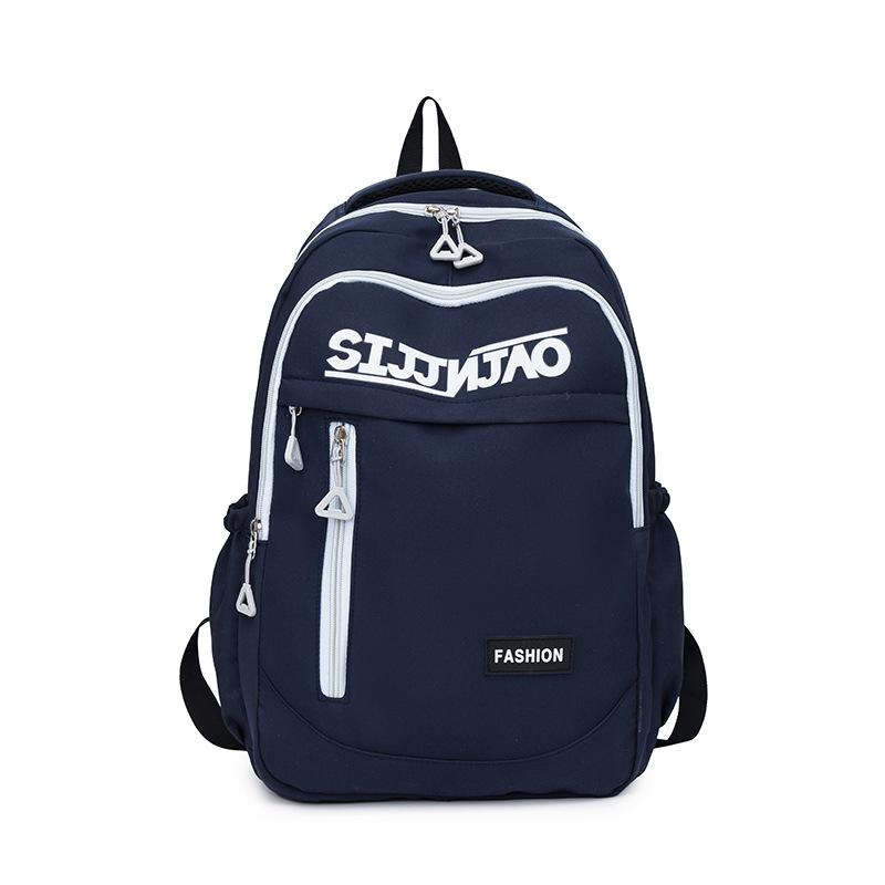 New Simple Fashion Trend Leisure Student Backpack High School Student Large Capacity Campus School Bag Fashion