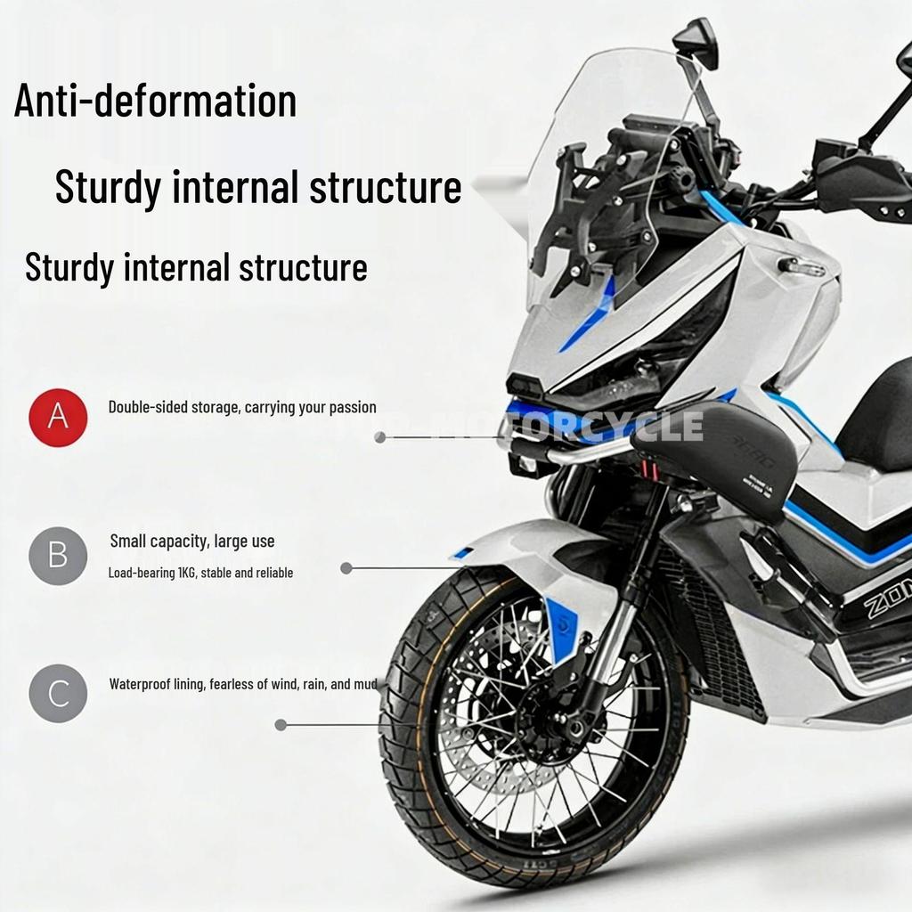 Zongshen 368G Waterproof Quick Release Black Side Bag for Protective Gear and Crash Bar Use