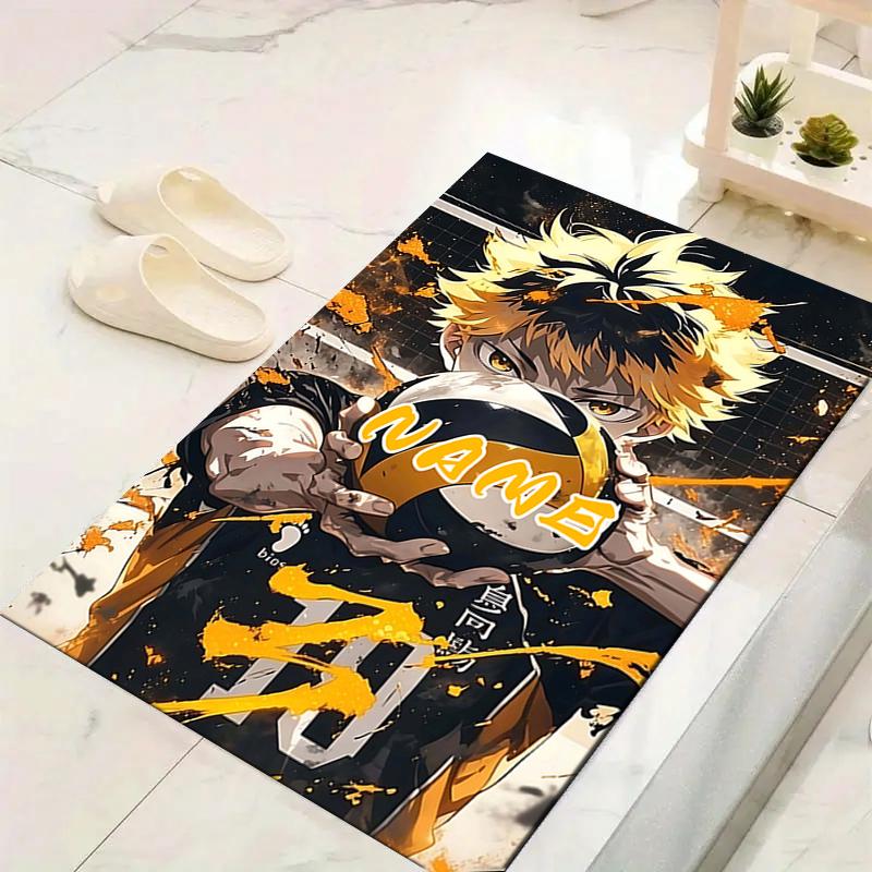 Custom 1Pc Haikyuu Team Spirit Rug Office Carpet Indoor Outdoor Entrance Doormat Nonslip Soft And Comfortable Living Room D291589