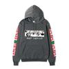 Hunter X Hunter Killua Anime Hoodie Sleeve Letter Print Black Manga Long Sleeve Casual Hooded Pullover Sweatshirt
