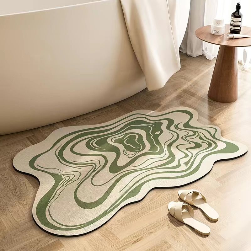 Diatom Mud  Special-shaped Floor Mat Toilet Absorbent Foot Mat Toilet Door Soft Foot Mat Non-slip and Dirt-resistant Carpet