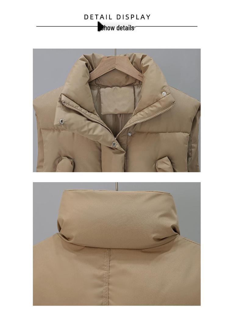 Women's Korean Style Loose Sleeveless Cotton Vest for Autumn/Winter