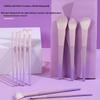 Set Pennelli Make-up Viola Stellato – 10 Pezzi, Include Pennelli per Cipria e Ombretti, Portatile, Disponibile