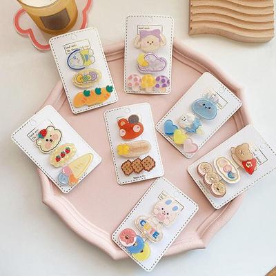3 pezzi Fermaglio per capelli Kawaii Animali Carini Mollette per capelli in acrilico per bambini Copricapo Copricapo Bambine Bambini Accessori per capelli