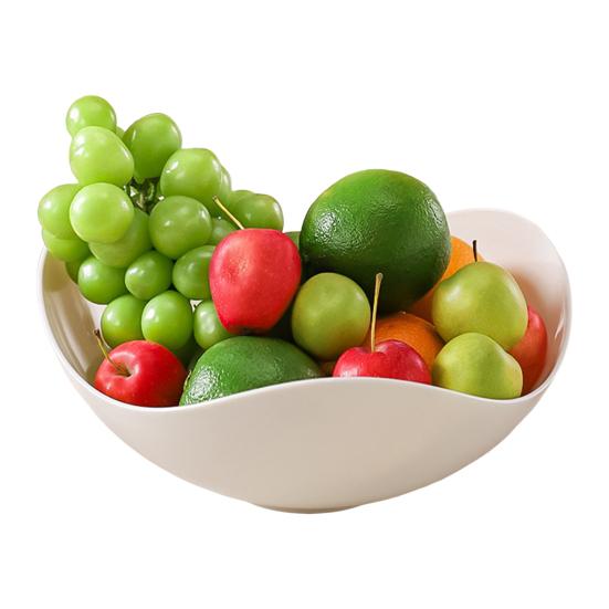 Plastic Salad Bowl Fruit Basket Large Capacity Serving Tray for Snacks Candy Nut Multipurpose Storage Basket for Living Room Kitchen Party