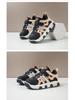 2025 Autumn Men's & Children's Non-slip Leather Sports Shoes: Korean Style, Soft Sole, Casual Dad Shoes