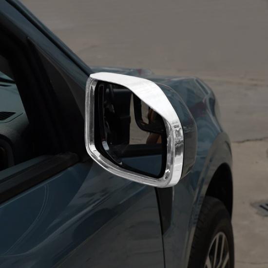 Car Rearview Mirror Rain Eyebrow Trim For Ford Maverick 22-25 Accessories Chrome