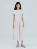 Etmont Round Shirring Dress Pink