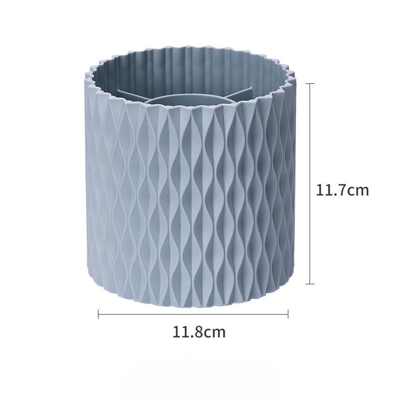 360-degree Rotating Makeup Brush Bucket Brush Storage Box Lipstick Eyebrow Pencil Eye Shadow Brush Dust-proof Pen Holder